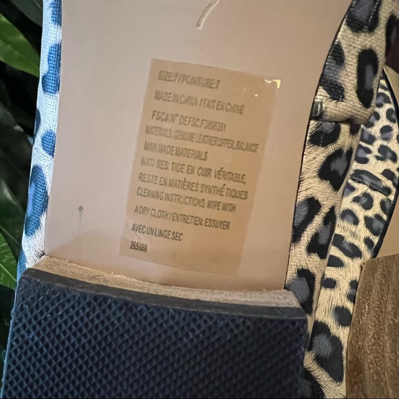 Genuine Leather Upper Leopard Print Studded Pointed Toe Flats - Picture 3 of 7